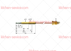 Термоэлемент M9x1 320 мм для печи (2111637)