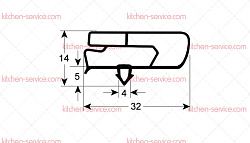 Уплотнитель вставной для CORECO (6045010149)