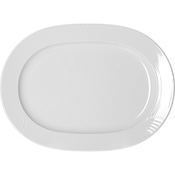 Блюдо «Карат» овальное фарфор 39,5 см белый BAUSCHER