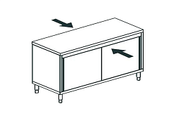 Стол производственный сквозной закрытый CHEF LINE LWC612SH2SDPT APACH