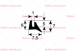 Уплотнитель двери для печи (5135686)