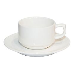 Пара чайная 180 мл белая Barista Stackable P.L. PROFF CUISINE (F0996+F2032)