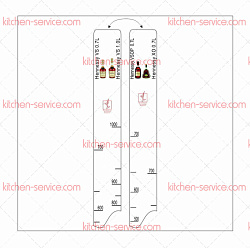 Линейка барная Hennessy VS,VSOP,XO 0,7, / VS 0.7,1 л P.L. PROFF CUISINE (81250050)