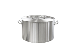 Кастрюля нержавеющая 50,0 л 50х30 см, тройное дно, индукция, с мерной шкалой ROAL