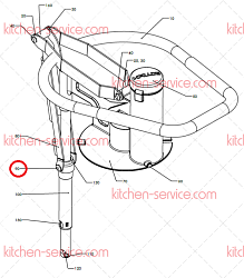 Винт для устройства ручной подачи овощерезки RG-300i HALLDE (47089)