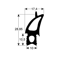 Уплотнитель 690x800 мм дверцы для печи RATIONAL (5105.1022P)