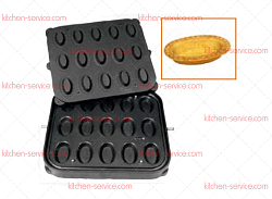 Форма для овальных тарталеток DH Tartmatic Plate 16 KOCATEQ