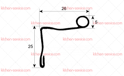 Уплотнитель дверной 2924 для JUNO (0H6768)