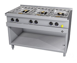 Плита газовая 6 конфорок 2х5,6+ 4х3,5 кВт Optima 700 MKN
