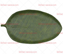 Блюдо 46x25,4x2,8 см овальное Лист Green Banana Leaf пластик меламин P.L. Proff Cuisine (JW46018-TAI)