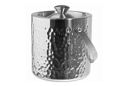 Ведро для льда 1.7 л 15 см (гофрированное, с двойными стенками и крышкой) MGSTEEL