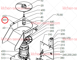 Выступ запирающий комплект для овощерезки RG-300i HALLDE (47210)
