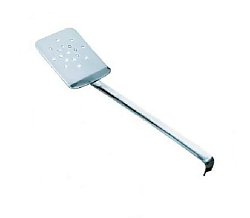 Лопатка 41 см, изогнутая, широкая, нержавеющая сталь, перфорированная MGSTEEL