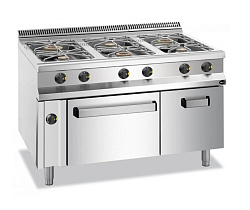 Плита газовая 6-ти конфорочная COOK LINE APRG-129FMG APACH