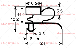 Уплотнитель холодильный для SAGI (3186089)