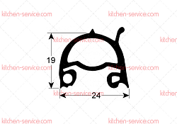 Уплотнитель дверной 1410x700 мм для печи (5034601)