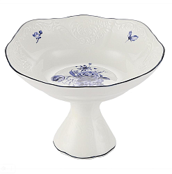 Блюдо круглое 15,5 см на ножке Blue Flower P.L.PROFF CUISINE (NY-YQA4706-FB-6.25)