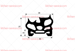 Уплотнитель 700 мм для фиксатора дверцы печи (3786596)
