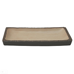 Блюдо 41x18x4 см прямоугольное Timber Brown пластик меламин  P.L. PROFF CUISINE (S51607)