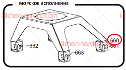 Модуль базовый, морская версия для овощерезки RG-300i HALLDE (47450)