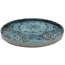 Тарелка с бортом 21x1,9 см Damask Blue пластик меламин P.L. PROFF CUISINE (JW35008-TAI)