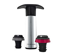 Помпа для вина нержавеющая + 2 пробки вакуумные VIN BOUQUET