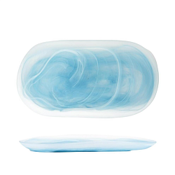 Блюдо овальное 28x15 см Blue Sunset матовое стекло P.L. PROFF CUISINE (1Q2361-6106SX)