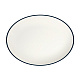 Тарелка овальная 36см Modest Navy ID Fine