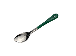 Ложка гарнирная 28,5 см, нержавеющая сталь, зеленая ручка MGSTEEL