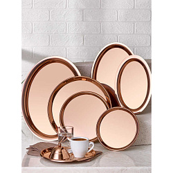 Поднос тарелка для подачи 15,5 см медь NARIN