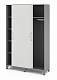 Шкаф-купе гардероб HKG/5 КОБОР 120/40/M aluminum/premium