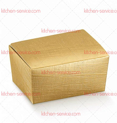 Коробка для кондитерских изделий, 375 г, золотая 12,5x8x5,5 см, картон GARCIA DE POU (154.07)