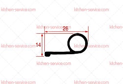 Уплотнитель дверной для печи (3286075)