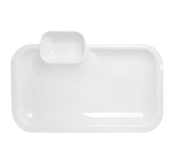 Блюдо прямоугольное с соусником 360 мм Royal White 3-18 TUDOR ENGLAND (TU2241)