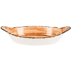 Блюдо овальное 150 мл с ручками Organica Sand P.L. PROFF CUISINE (TX0089-H357)