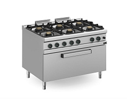 Плита газовая 6-ти конфорочная COOK LINE APRG-129FM/PL APACH