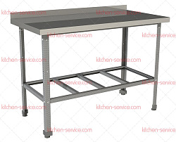 Стол производственный СП-6/6-БР-ЭК (с бортом) RESTOINOX