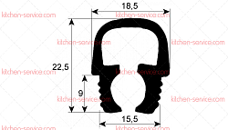 Уплотнитель дверцы 650 мм для JUNO (0H6662)