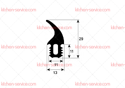 Уплотнитель дверной для печи (3786618)