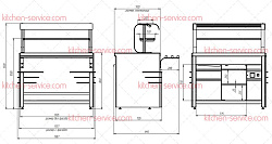 Прилавок нейтральный RN12A Case Челябторгтехника