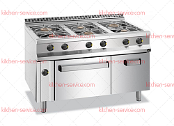 Плита газовая 6-ти конфорочная COOK LINE APRG-129FM APACH