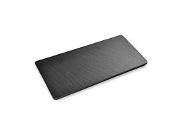 Блюдо для подачи прямоугольное 27х13 см, черное, сланец MGprof