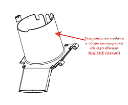 Устройство подачи в сборе для овощерезки RG-250 diwash HALLDE (25246)