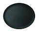 Поднос «Проотель» прорезиненный овальный пластик черный PROHOTEL (2500ct/sp/black)