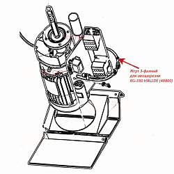 Жгут 3-фазный для овощерезки RG-350 HALLDE (40800)