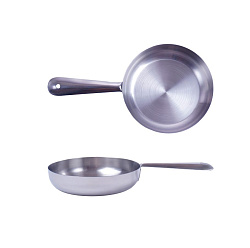 Сковорода порционная 10 см, 0,25 л, нержавейка, глубокая с ручкой MGSTEEL