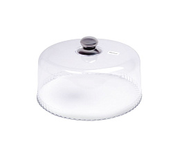 Крышка для торта 30 см полипропилен, с ручкой нержавеющей MGprof