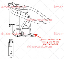 Диск нажимной ERGO для овощерезки RG-350 HALLDE (40876)