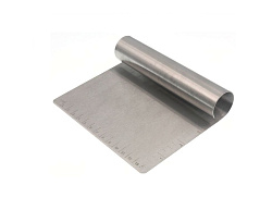 Скребок разделитель для теста 12 см, рабочая часть 15х8 см, нержавейка со шкалой MGSTEEL