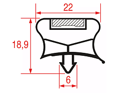Уплотнитель двери для MF 70.1 IRINOX (1010122)